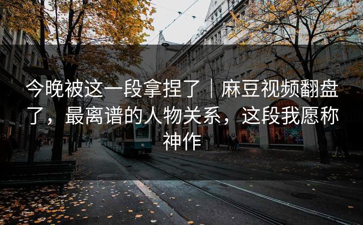 今晚被这一段拿捏了｜麻豆视频翻盘了，最离谱的人物关系，这段我愿称神作