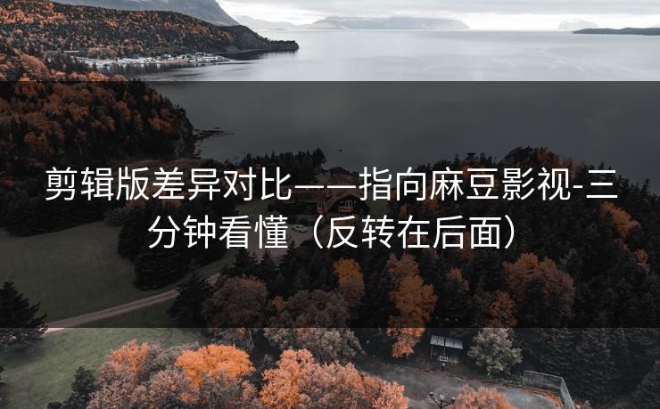 剪辑版差异对比——指向麻豆影视-三分钟看懂（反转在后面）