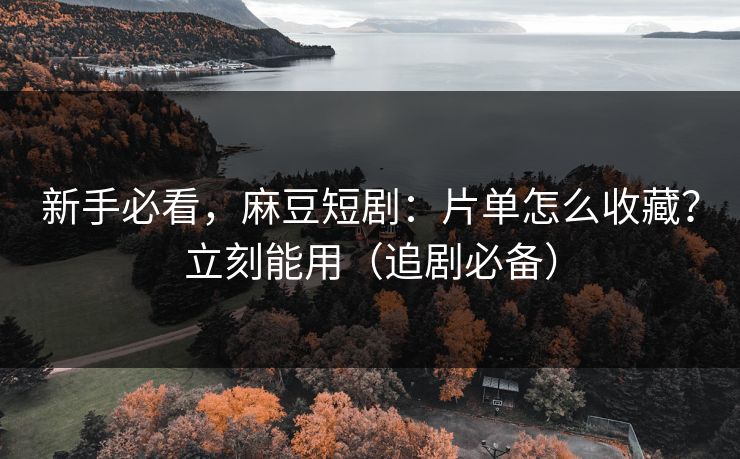新手必看，麻豆短剧：片单怎么收藏？立刻能用（追剧必备）