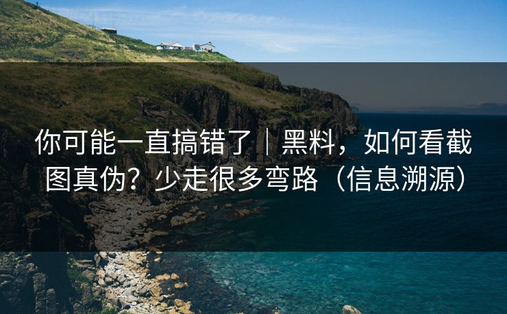 你可能一直搞错了｜黑料，如何看截图真伪？少走很多弯路（信息溯源）